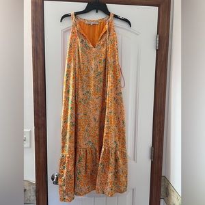 Size L collective concepts sundress orange & green